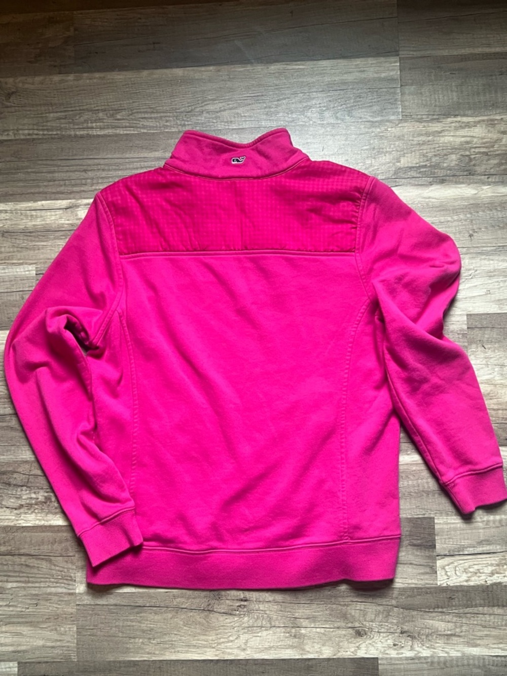 Vineyard Vines Women's Fuchsia Quarter-Zip Pullover Sweatshirt - Picture 3 of 4